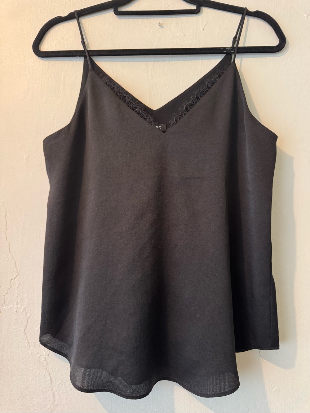 Express Black V-Neck Lace-Trim Cami